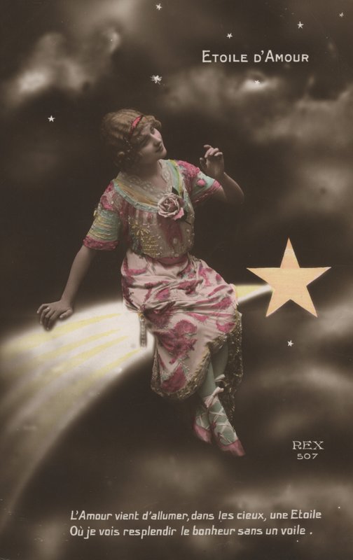 Menina, montando, um, tiroteio, estrela de French Photographer
