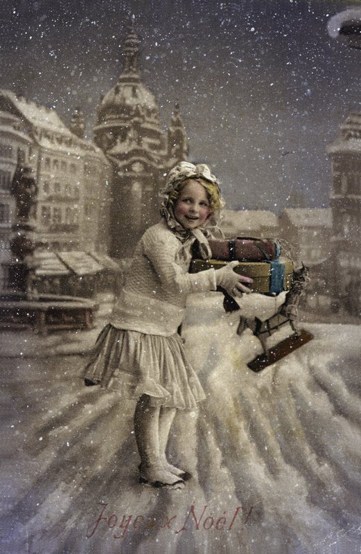 Menina na neve de French Photographer