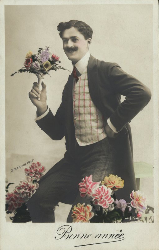 Homem, segurando, buquet de French Photographer