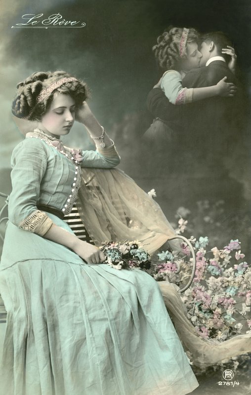 Mulher, sonhar, de, um, beijo de French Photographer