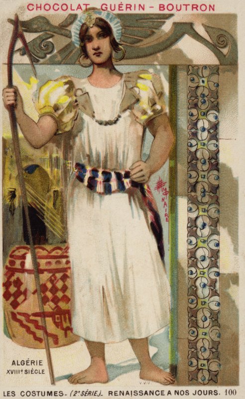 Traje argelino do século XVIII de French School