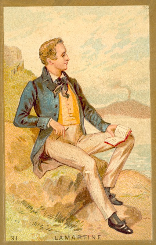 Alphonse de Lamartine, escritor francês, poeta e político de French School