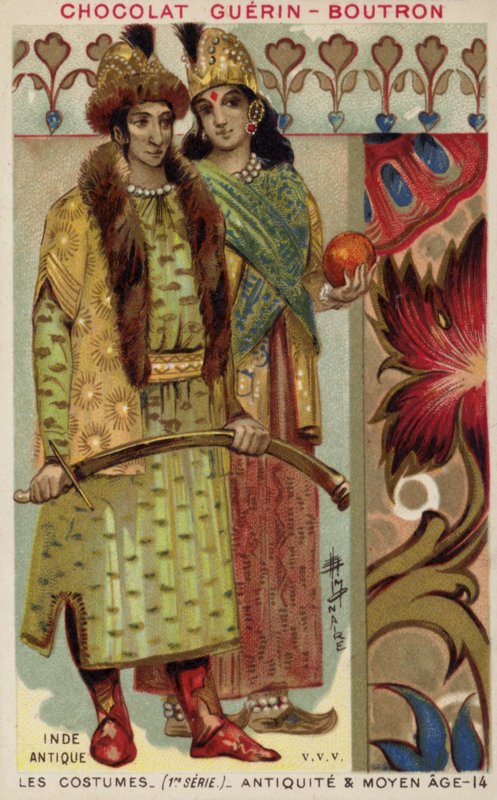 Trajes indianos antigos de French School