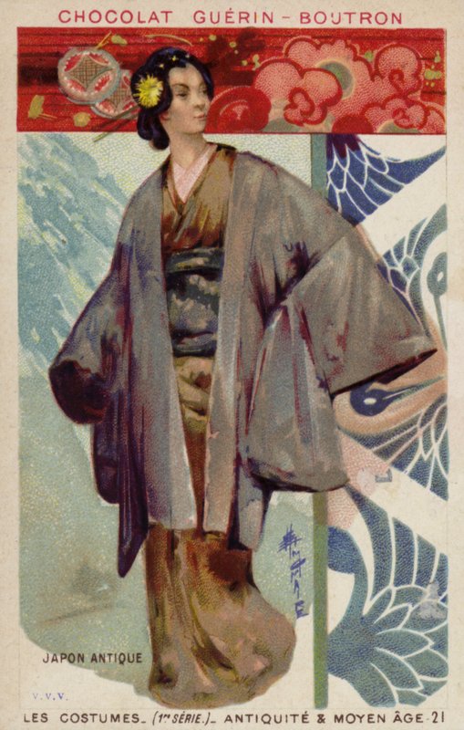 Traje japonês antigo de French School