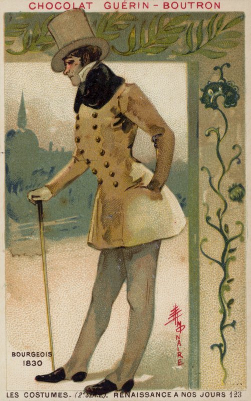 Traje burguês, 1830 de French School