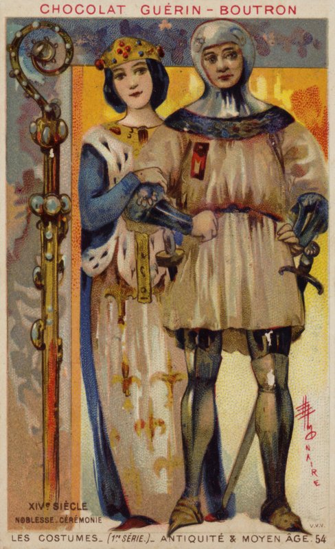 Traje cerimonial da nobreza, século 14 de French School