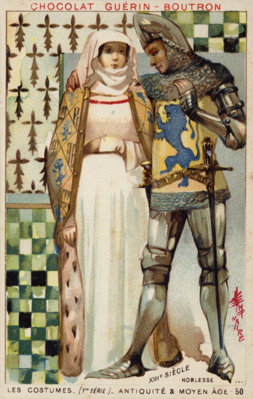 Trajes da nobreza, século 13 de French School
