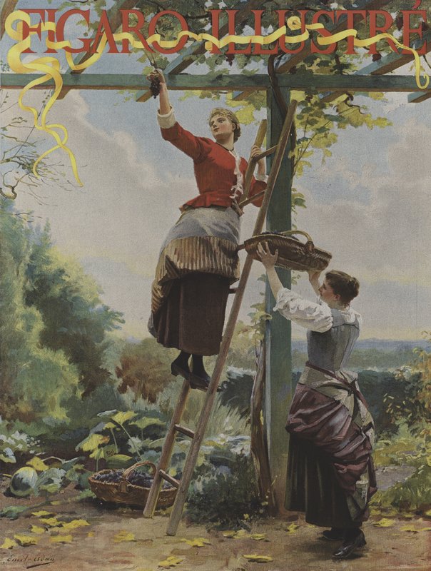 Capa do Ilustre Figaro, outubro de 1891 de French School