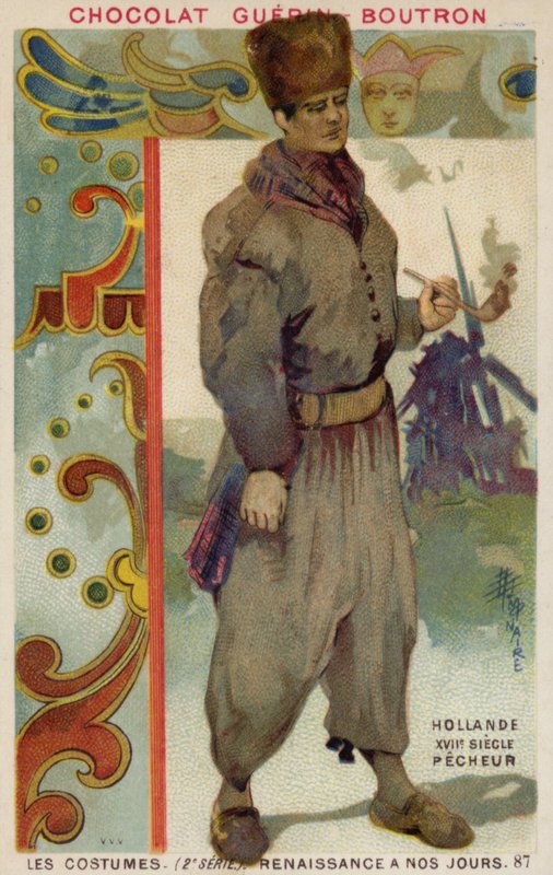 Pescador holandês, século 17 de French School
