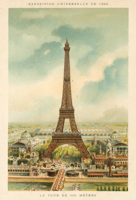 Torre Eiffel, Exposição Universelle 1889, Paris de French School