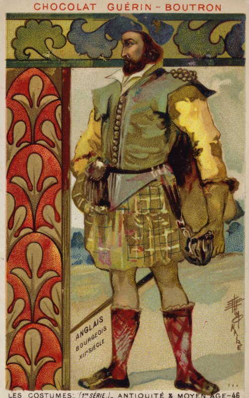 Traje burguês inglês, século XII de French School