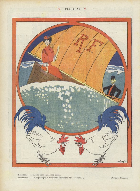 Fluctuat. Ilustração para o riso de French School