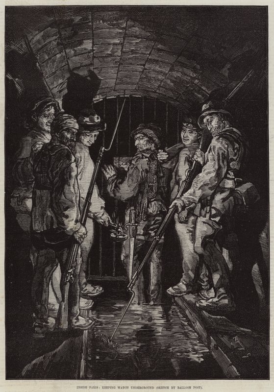 Dentro de Paris, mantendo o relógio subterrâneo de French School