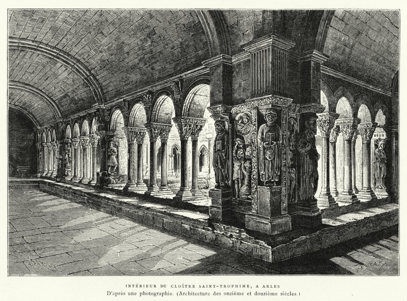 Interior De Cloitre Saint-Trophime, A Arles de French School