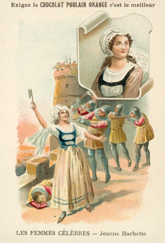 Jeanne Hachette, heroína francesa do cerco de Beauvais, 1472 de French School