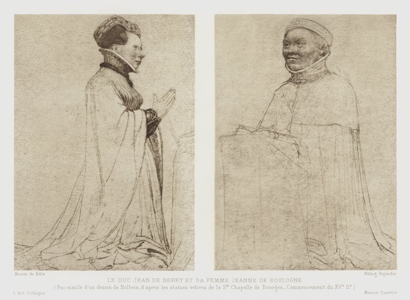 John, duque de Berry e sua esposa Jeanne de Boulogne, do século XV de French School