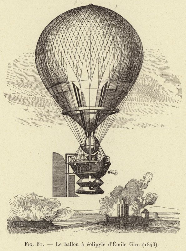 O balão tem eolipyle dEmile Gire (1843) de French School
