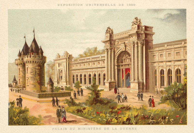 Palácio do Ministério da Guerra, Exposição Universelle 1889, Paris de French School