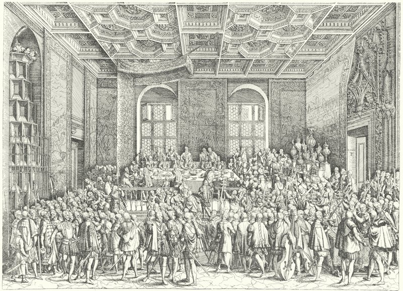 Banquete para Ferdinand I, Sacro Imperador Romano de German School