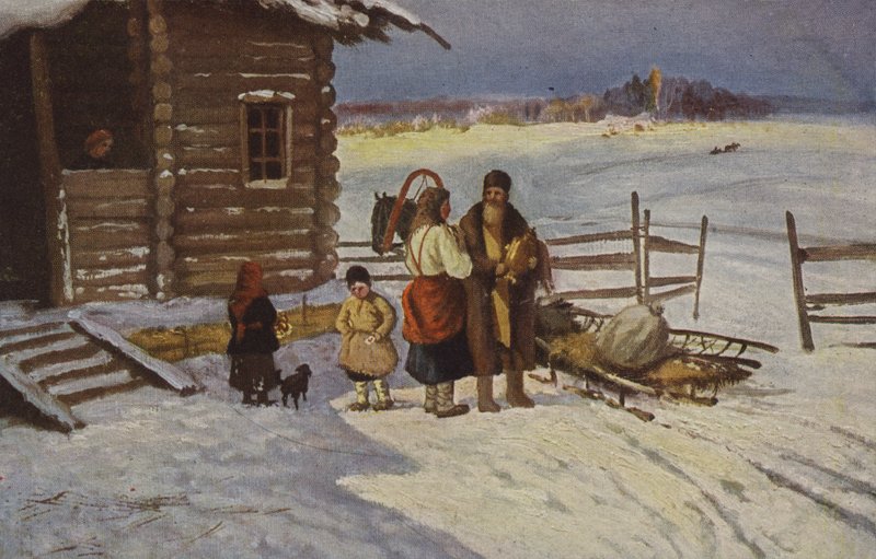 Lvov. De volta da cidade, século 19 de Russian School