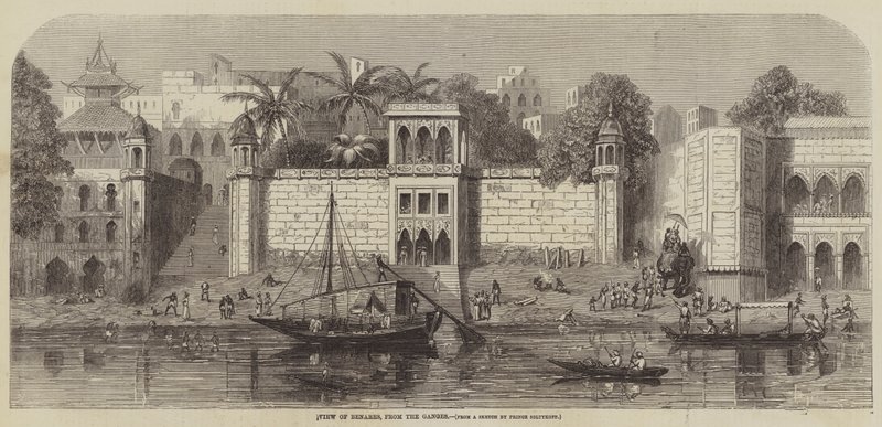 Vista de Benares, do Ganges de A. Soltykoff