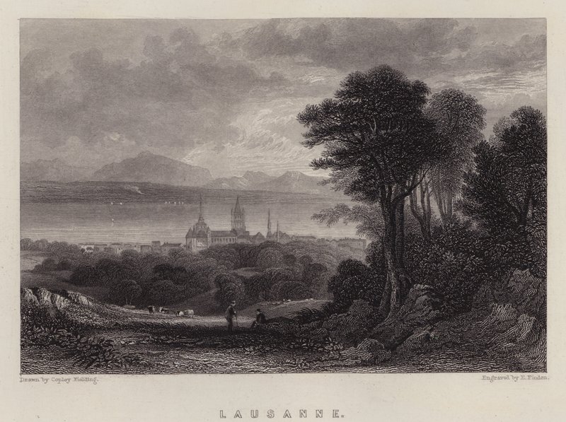 Lausanne (cor litho) de A.V. Copley (after) Fielding