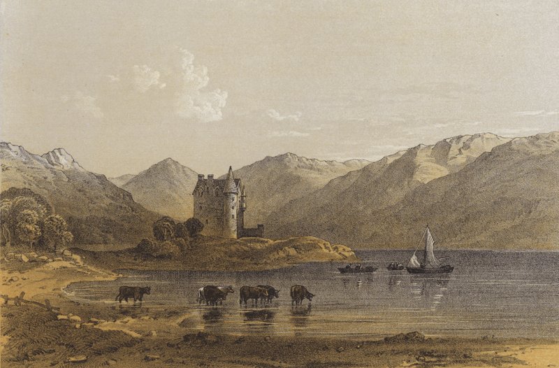Castelo Dunderawe (cromolito) de A.V. Copley Fielding
