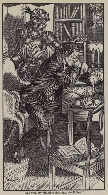 Ilustração de The Essays of Elia de Charles Lamb (litho) de A. Garth Jones