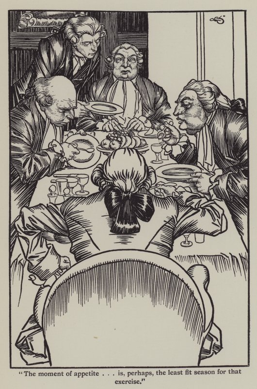 Ilustração de The Essays of Elia de Charles Lamb (litho) de A. Garth Jones