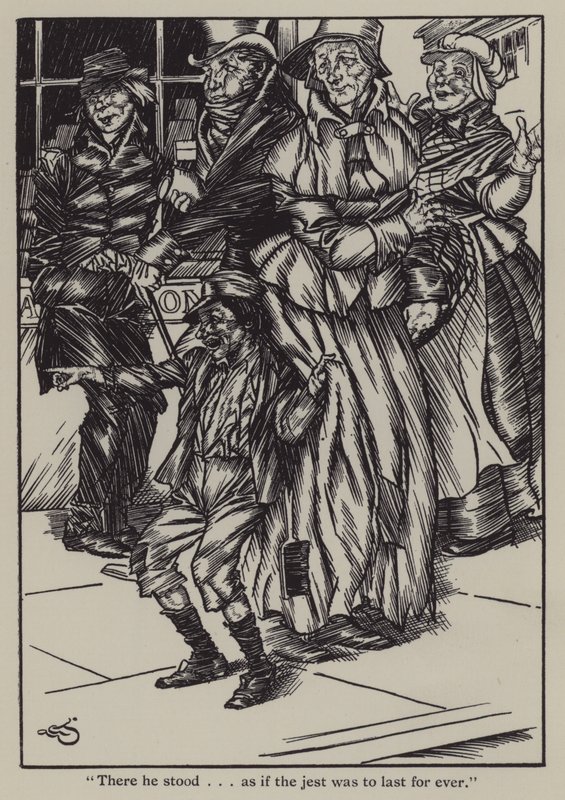 Ilustração de The Essays of Elia de Charles Lamb (litho) de A. Garth Jones