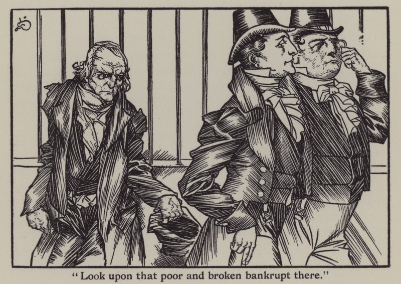 Ilustração de The Essays of Elia de Charles Lamb (litho) de A. Garth Jones
