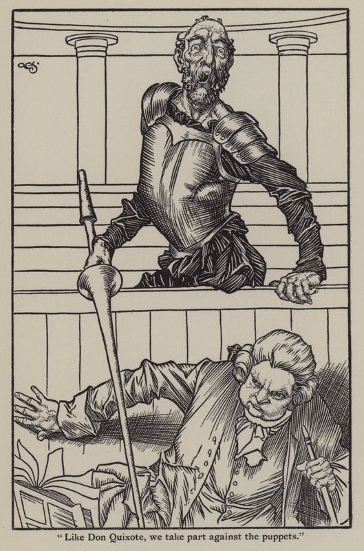 Ilustração de The Essays of Elia de Charles Lamb (litho) de A. Garth Jones