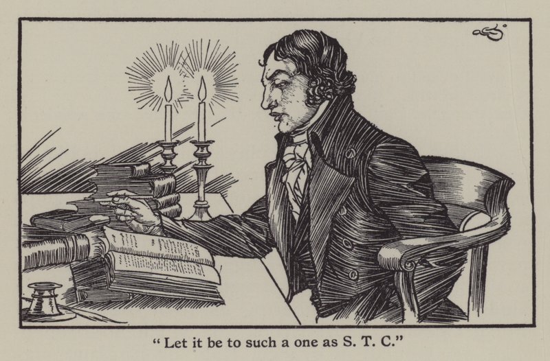 Ilustração de The Essays of Elia de Charles Lamb (litho) de A. Garth Jones