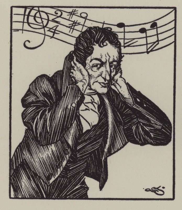 Ilustração de The Essays of Elia de Charles Lamb (litho) de A. Garth Jones
