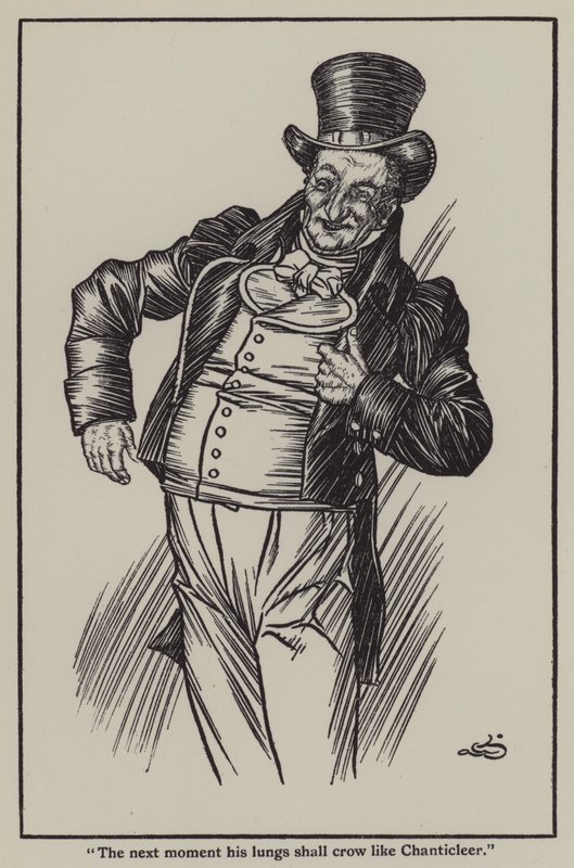 Ilustração de The Essays of Elia de Charles Lamb (litho) de A. Garth Jones