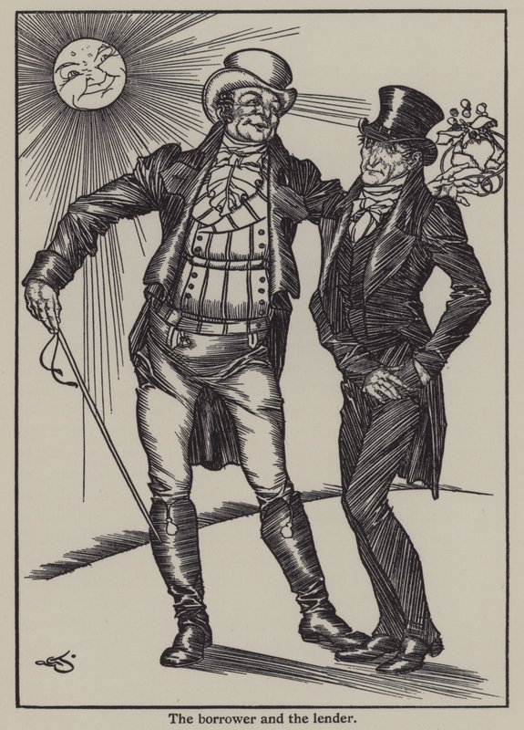 Ilustração de The Essays of Elia de Charles Lamb (litho) de A. Garth Jones