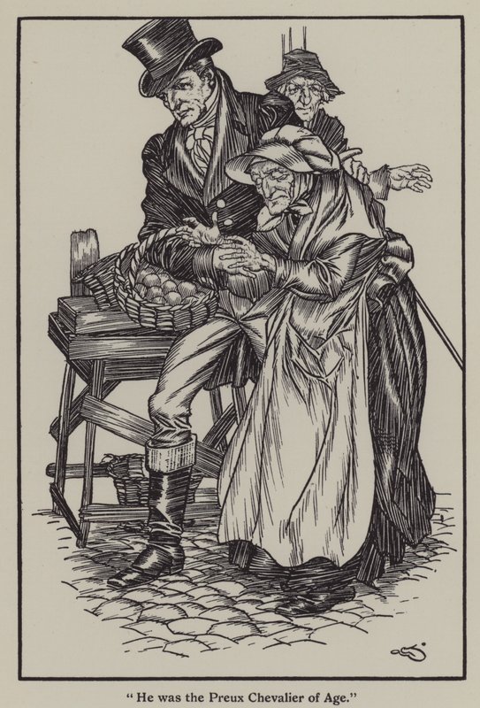 Ilustração de The Essays of Elia de Charles Lamb (litho) de A. Garth Jones