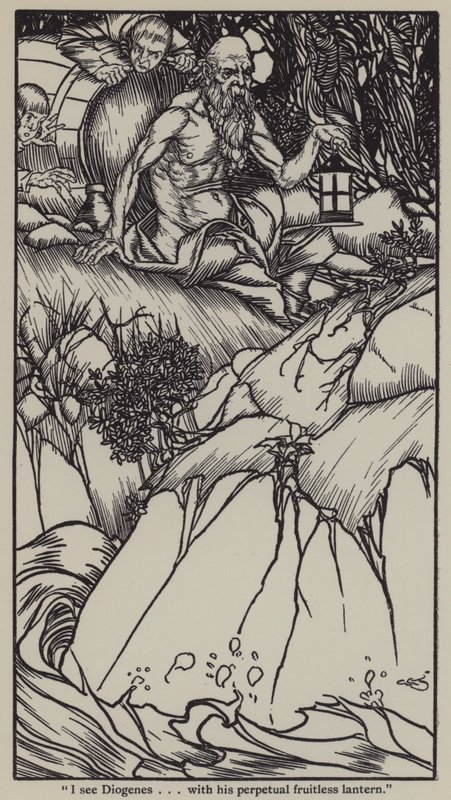 Ilustração de The Essays of Elia de Charles Lamb (litho) de A. Garth Jones