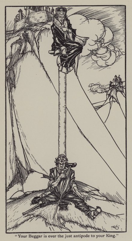 Ilustração de The Essays of Elia de Charles Lamb (litho) de A. Garth Jones