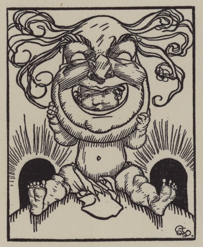 Ilustração de The Essays of Elia de Charles Lamb (litho) de A. Garth Jones