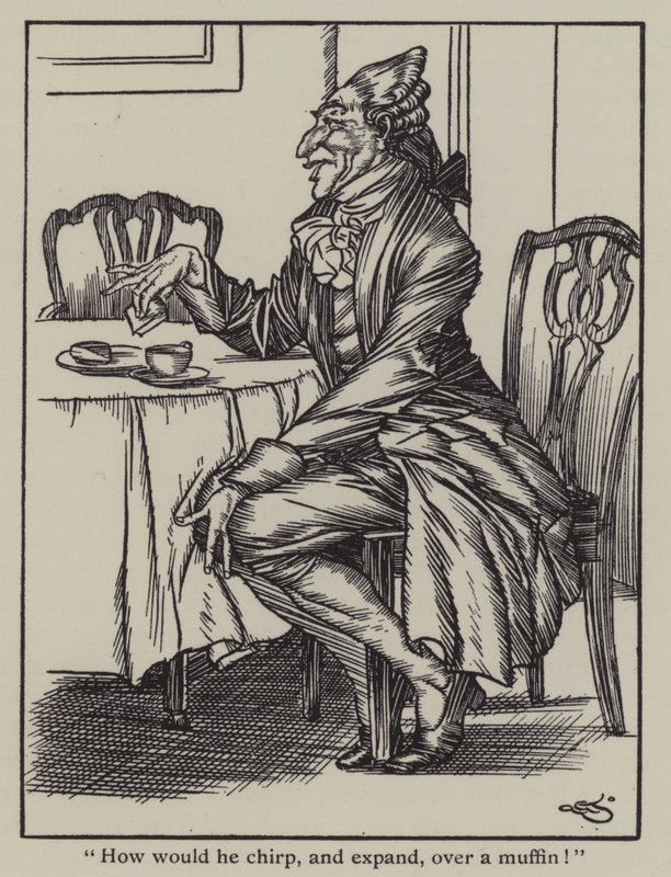 Ilustração de The Essays of Elia de Charles Lamb (litho) de A. Garth Jones