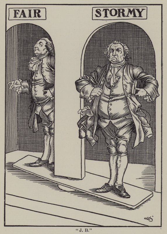 Ilustração de The Essays of Elia de Charles Lamb (litho) de A. Garth Jones