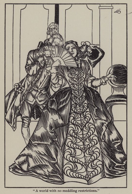 Ilustração de The Essays of Elia de Charles Lamb (litho) de A. Garth Jones