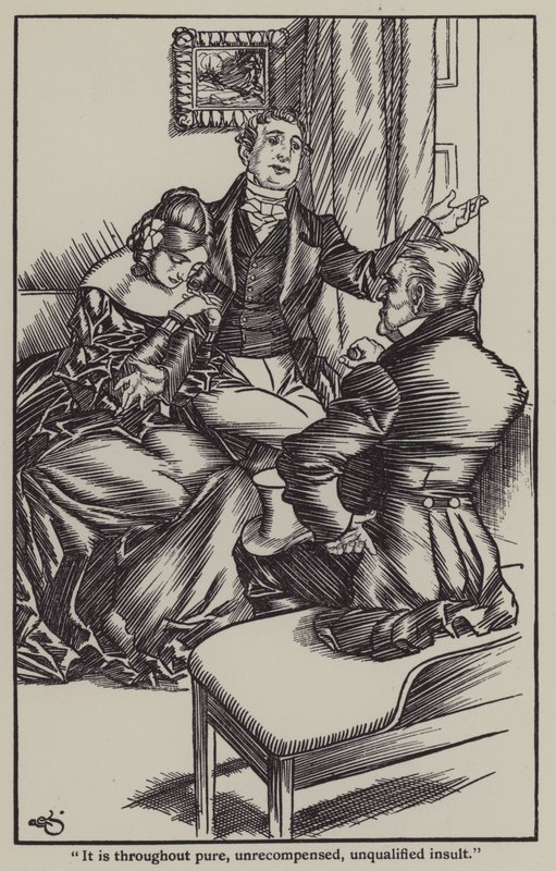 Ilustração de The Essays of Elia de Charles Lamb (litho) de A. Garth Jones