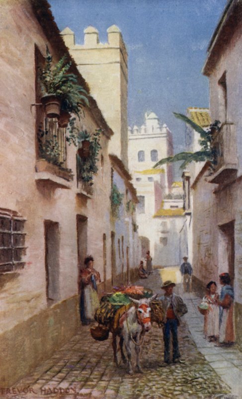 Sevilha, Rua A (cor litho) de A. Trevor Haddon