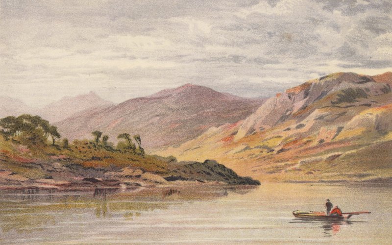 Em Loch Lomond (cromolitografia) de Aaron Edwin Penley