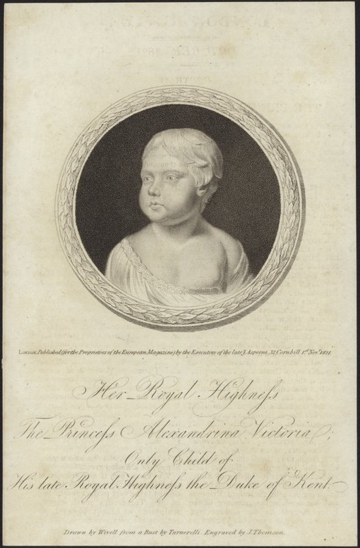 Busto da princesa Alexandrina Victoria de Abraham Wivell