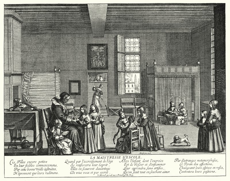 A professora (gravura) de Abraham (after) Bosse