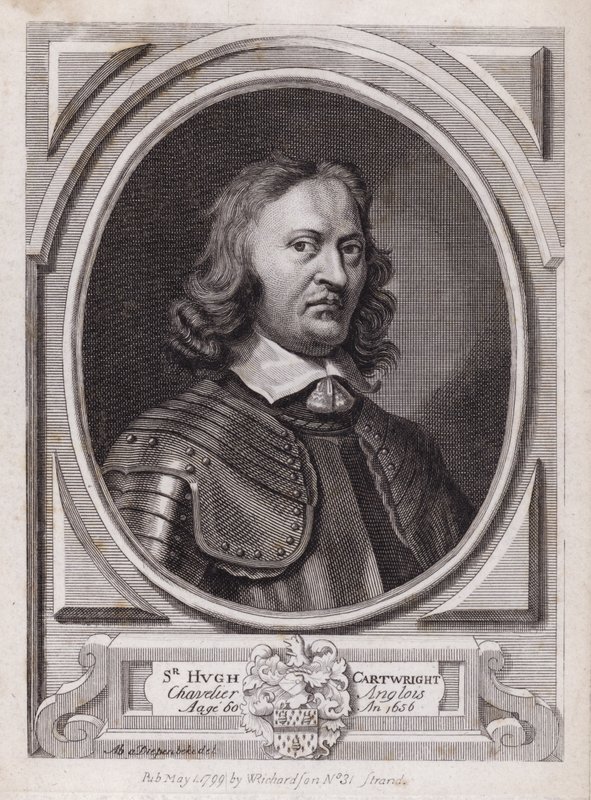 Sir Hugh Cartwright, soldado realista inglês da Guerra Civil (gravura) de Abraham Jansz. van Diepenbeeck