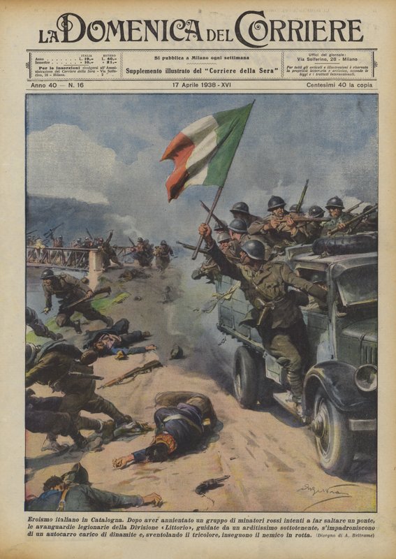 Heroísmo italiano na Catalunha de Achille Beltrame